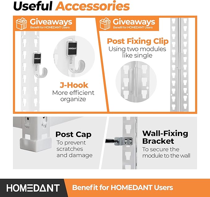 HOMEDANT 5 Tier White Storage Shelves Adjustable Laminated Boltless Garage Metal Shelving Unit Heavy Duty Utility Rack Shelf Warehouse Pantry Closet Kitchen 35.9" W x 16.2" D x 71.3" H White 3Pack