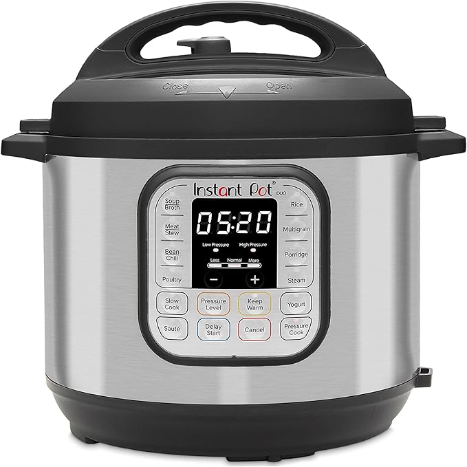 Instant Pot Duo 8 Qt Electric Pressure Cooker + Stainless Steel Inner Pot