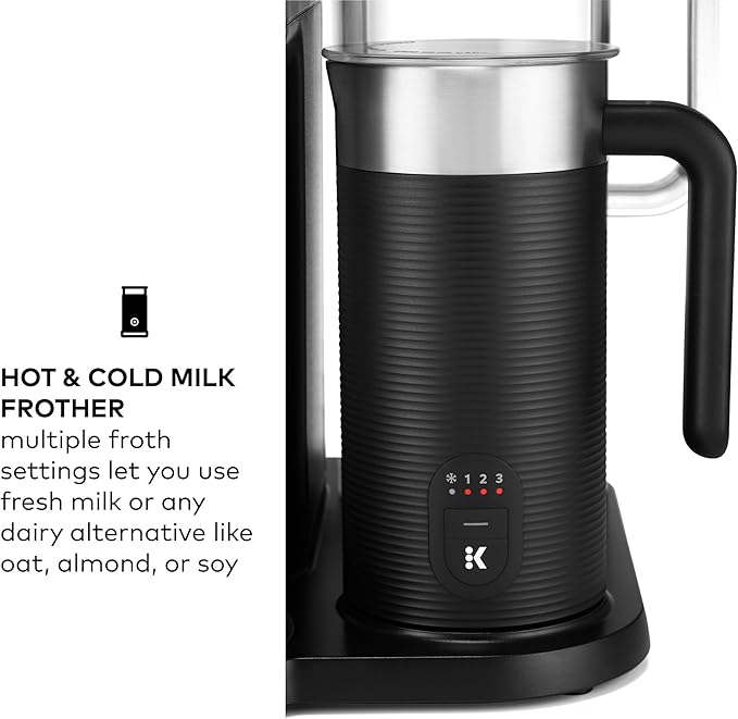 Keurig K-Café SMART Single Serve Coffee Maker with WiFi Compatibility, Latte and Cappuccino Machine with Built-In Frother, 6 Brew Sizes, Black