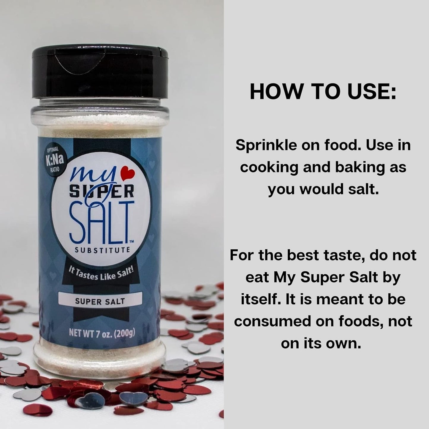 My SUPER SALT – Functional Salt Alternative with Real Salt Taste – 85% Less Sodium – Mineral Balanced Support – Smart Seasoning for Everyday Wellness – 7 oz