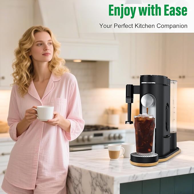 Appliance Slider for Ninja Single Serve Coffee Maker PB051/PB041, Bamboo Kitchen Appliance Sliding Tray for Coffee Maker, Coffee Slider for Countertop for Ninja Accessories, 5.9”W x 16.5”D