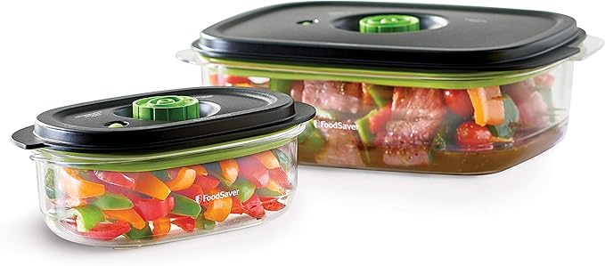 FoodSaver Vacuum Seal Containers (3 Cup and 10 Cup) | Preserve & Marinate