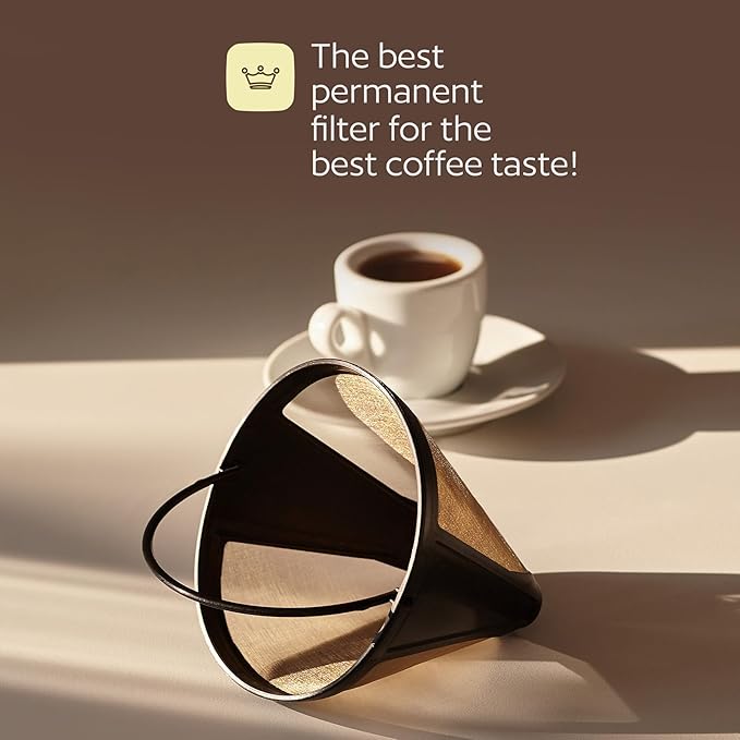 2-Pack #4 Reusable Permanent Cone Coffee Filters - Compatible with Cuisinart 10–14 Cup Brewers (DCC-3200, DCC-1200, DCC-3400) & Ninja Coffee Makers - Stainless Steel Mesh, Dishwasher-Safe by GoodCups