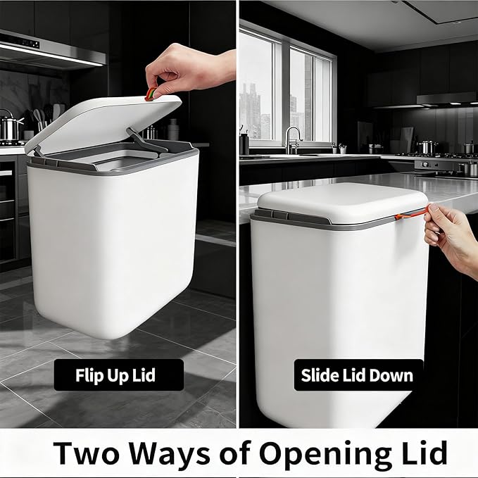 Compact Wall Mounted Humus Bucket with Fasteners Gluey Mattresses 2 Opening Fashion for Bathroom Bedroom Store Locking Mechanism Lid Kitchen Humus Bucket