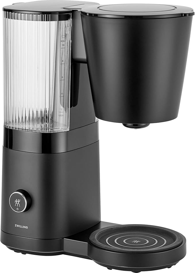 ZWILLING Enfinigy Drip Coffee Maker with Thermo Carafe 10 Cup, Awarded the SCA Golden Cup Standard, Black