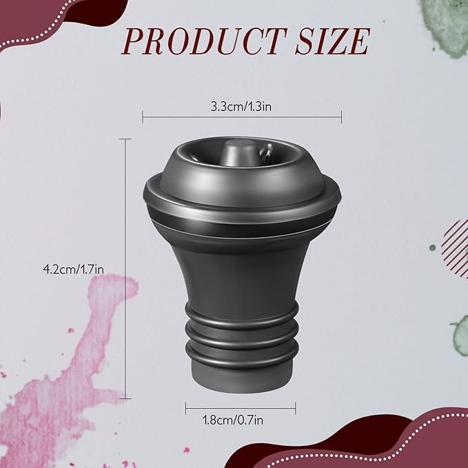 Honoson 60 Pieces Wine Stopper Silicone Resealable Pump Vacuum Saver Practical for Kitchen Supplies Bottle Tools (Black)