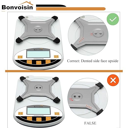 Bonvoisin Lab Scale 5000gx0.01g Digital Precision Analytical Balance 10mg High Precision Electronic Balance Jewelry Scale Kitchen Scale Scientific Scale Laboratory Scale Balance (5000gx0.01g)
