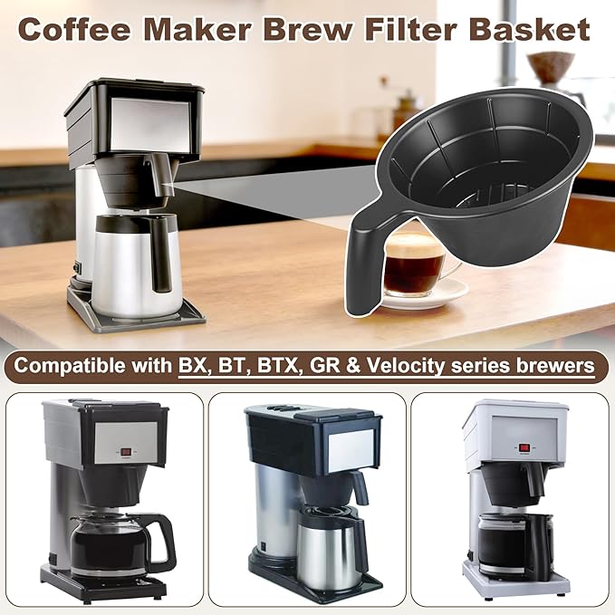 Coffee Brew Funnel Basket Replacement for Bunn 38766.0002 Filter Holders BX, BT, BTX, GR & Velocity Series Brewers Coffee Maker Brew Filter Basket
