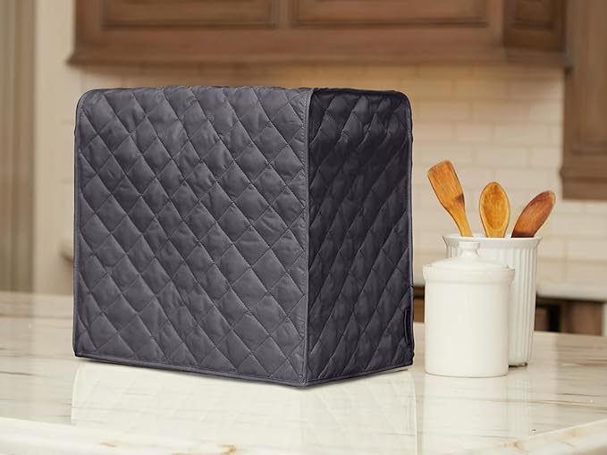 Covermates Keepsakes Bread Maker Cover – Quilted Appliance Protector for Dough Makers – Dust & Stain Resistant, Washable Slip‑On Design for Countertop Storage, Slate