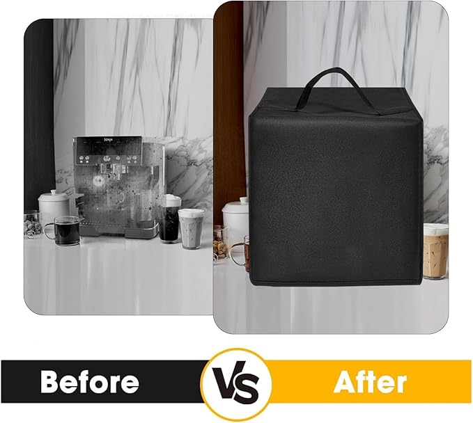 Espresso Machine Dust Cover for Ninja Luxe Café Pro Series ES701/ES601CY/ES601GM Drip Coffee Maker, Luxe Café Machine Lid,Heavy Duty Waterproof Antistatic Nylon Covers Case (Black)