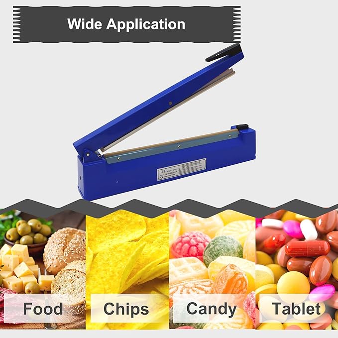 Food Bag Sealer Mini Hand Pressure Heat Sealing Machine Portable Handheld Vacuum Sealer 110V 600w for Poly Bag PVC heat shrink films