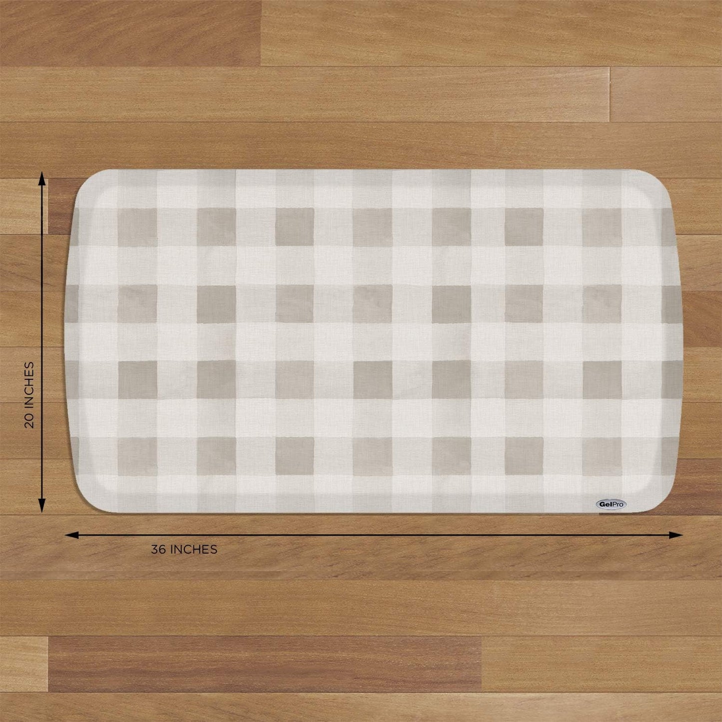 GelPro Elite Premium Gel + Foam 3/4" Thick Anti-Fatigue Floor Mat, 20" x 36", Farmhouse Tan