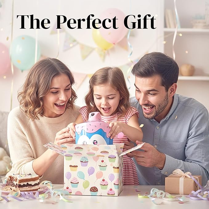 Fun Electric Ice Cream Maker Machine for Kids - Best Countertop Ice Cream Machine for Homemade Soft Serve, Sorbet, Gelato, Frozen Yogurt - Fun Small Personal Dessert Maker for Families, Easy to Clean