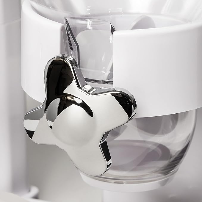 Zevro /GAT201C Indispensable Dry Food Dispenser, Dual Control, White/Chrome