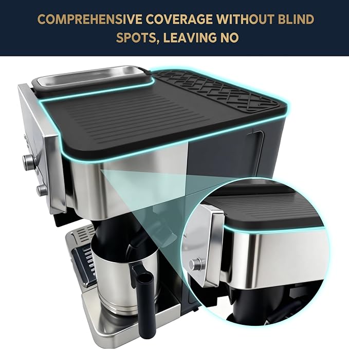 Top Mat for Ninja Luxe Espresso Coffee Machine ES601 & ES701, Food-Grade Silicone Heat-Resistant, Shields Top Surface from Scratches Ninja Luxe Cafe Accessories(Black)