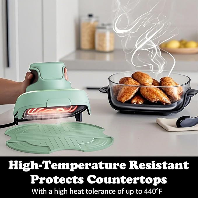 Tailored Ninja Crispi PowerPod Silicone Trivet – Hot Pads for Ninja Crispi Glass Air Fryer Accessories, Heat-Resistant, Non-Slip, Protection for Countertop (Mint)