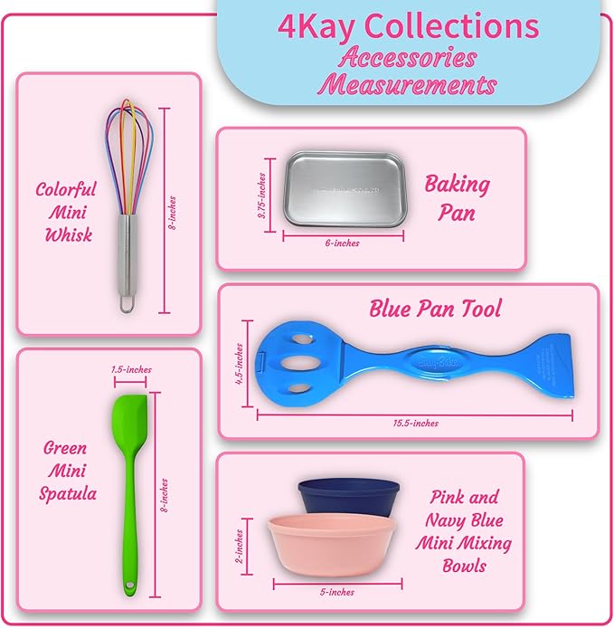 Ultimate Easy Baking Oven Bundle For Kids With 20 Items - Oven, 2 Refill Mixes, Apron, Hat, 2 Bowls, Spatula, Whisk, 9 Stickers, Baking Pan & Tool (Happy Hot Pink Baker Bundle)