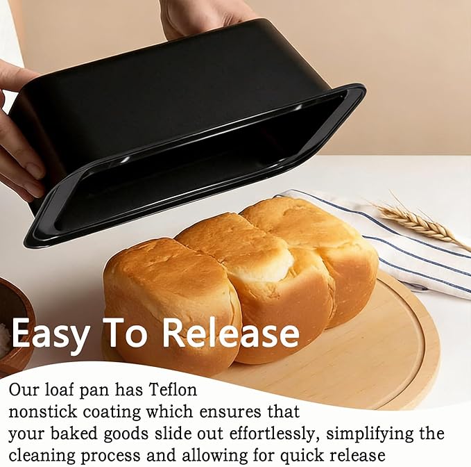 QTLCOHD 6 Pack 6" x 3" Bread Loaf Pans, Non stick Carbon Steel Bread Pans for Baking Homemade Bread