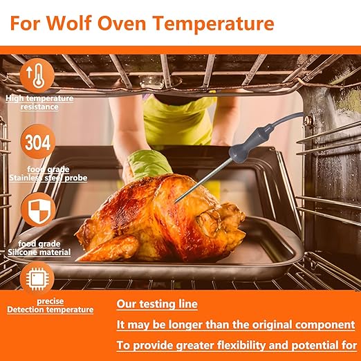 for Wolf Oven Meat Probe 00492332 Compatible Models 00755060 492332 AP3775647 AP3194240