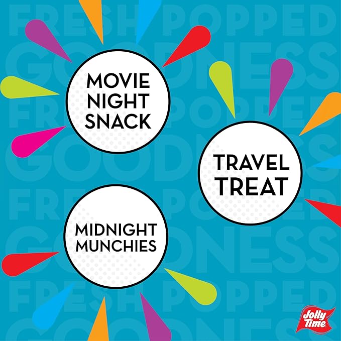 Jolly Time Simply Popped - Lightly Salted Microwave Popcorn, 3oz Sharing Bag, 3 Bags Per Carton (Simply Popped Butter, 3 Ounce (Pack of 36))