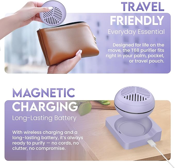 Fruit and Vegetable Washing Machine, Fruit Vegetable Cleaner Device, Portable USB Wireless Veggie Wash with Purification Technology, for Washing Fruits, Vegetables, Rice, Meat, Purple