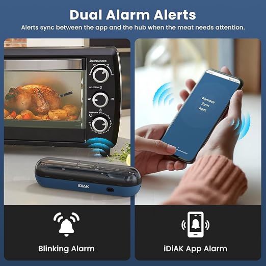 Meat Thermometer Digital Wireless - Remote Instant Temperature Read, Four-Clover Probe, Smart Meat Thermometers for Cooking, Grilling, Smoking, Pro Version