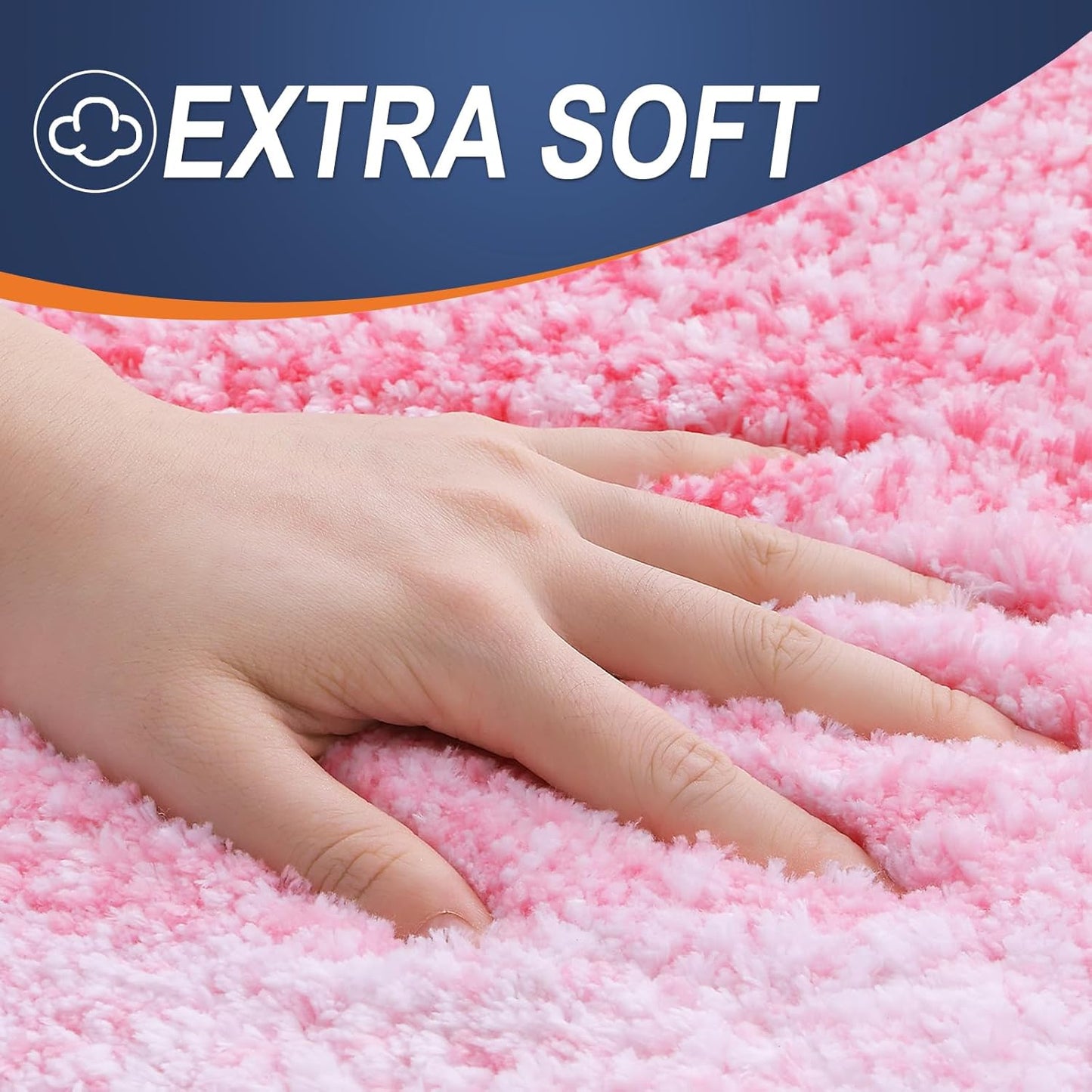 OLANLY Bathroom Runner Rugs 59x20, Extra Soft Absorbent Microfiber Bath Rugs, Rubber Backing, Quick Dry, Machine Washable Bath Mats for Bathroom Floor, Tub and Shower, Home Decor Accessories, Pink