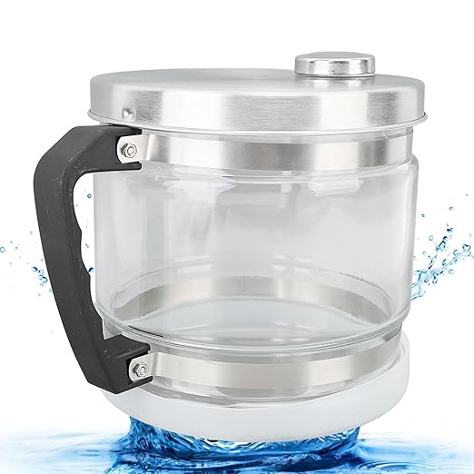 ZJchao Water Container for Distiller, 4L Replacement Distilled Water Pot Distilled Water Distiller Jug Storage Collection Bottle Glass Jar Distiller Water Distiller for Home Beauty Countertop