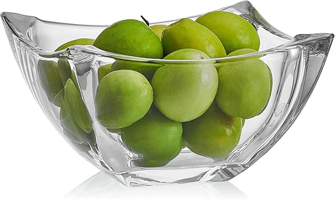 Mikasa Baron Crystal Square Bowl, 8 Inch