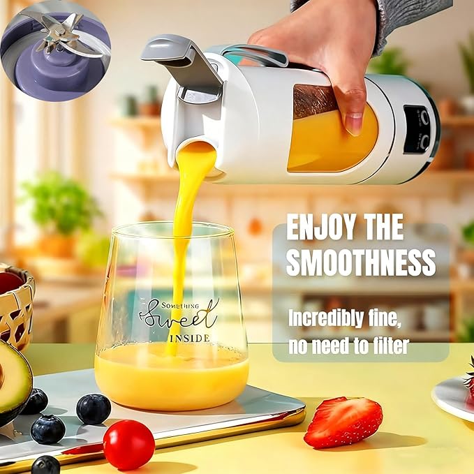 Digital Multimode Juicer Blender - Smart Led Display, Portable Usb Personal Electric Blender, Juicer Shakes And Smoothies Blender For Smoothies Liquid Diet, Shakes, Leak Proof Design (2PC-C)