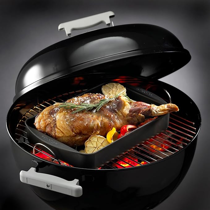 Scanpan Classic 5.25 QT (15.25 inch x 10.5 inch) Nonstick Roasting Pan – Compatible with Gas and Electric Stovetops, Metal Utensil Safe, Oven Safe to 500°F, Dishwasher Safe