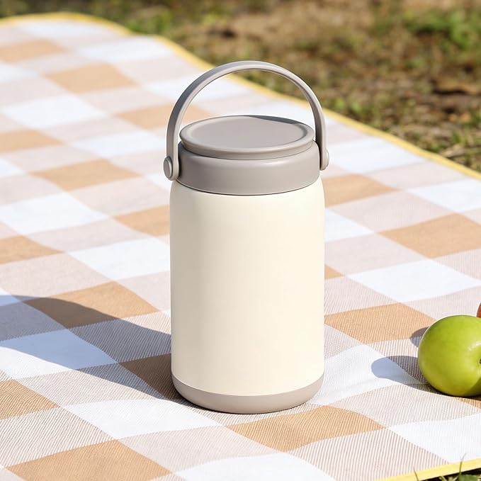 Insulated Food Jar, 304 Stainless Steel Portable Vacuum Hot Food Lunch Box for Adults Students Kids, Leakproof Bento Box Container for Camping Hotel, Wide Opening (Grey 4 Compartment)
