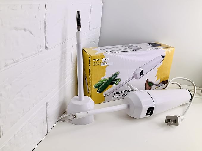 Electric 110 Volt Professional, Heavy-duty, zucchini corer, vegetable corer/drill, White