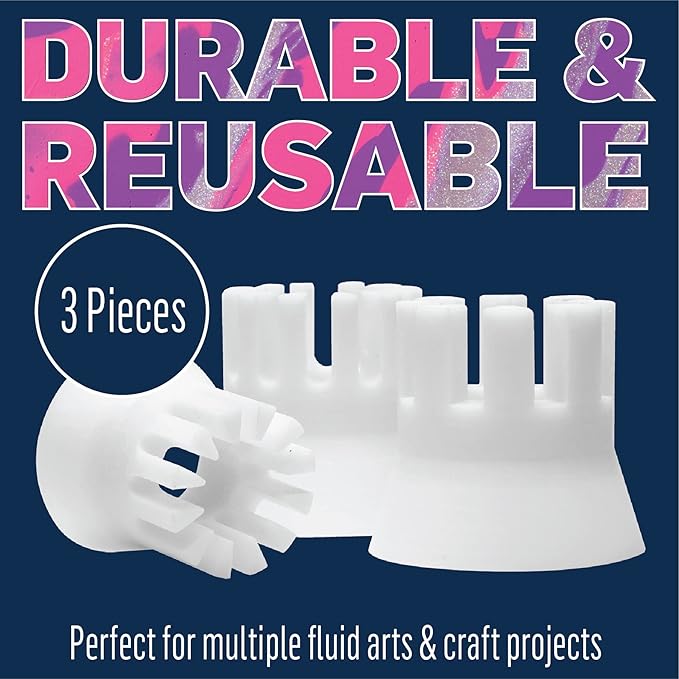FolkArt Drizzle Tool Set, 3 Pack Slotted Strainer Tool Set Perfect for Fluid Paint Pouring Arts and Crafts Projects, 50419