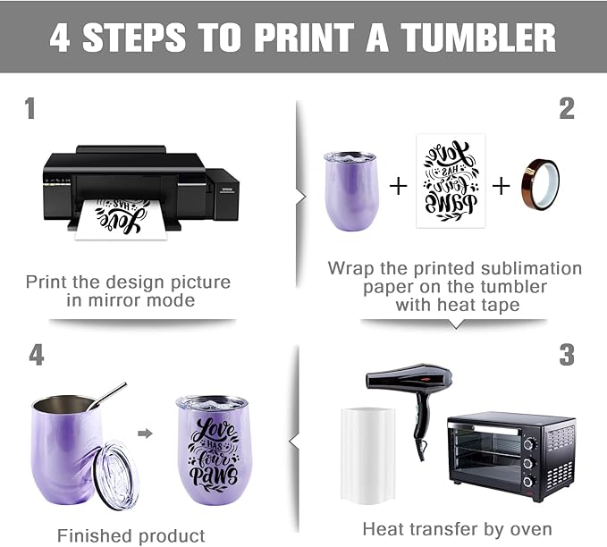 BetterSub 8 Pack 12oz Glitter Purple Wine Tumblers - Double Wall Insulated Sublimation Blanks, Stainless Steel Cups With Lid, Metal Straw, Brush, Display Box (Glitter Purple)