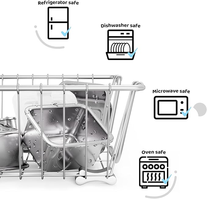 Bakpoco Stainless Steel Snack Lunch Containers for Kids, 3 Packs 12 oz Leak-Proof Lunch Box Containers, Microwave-Safe, Convenient Metal Small Food Storage Container with Lid for School, Work