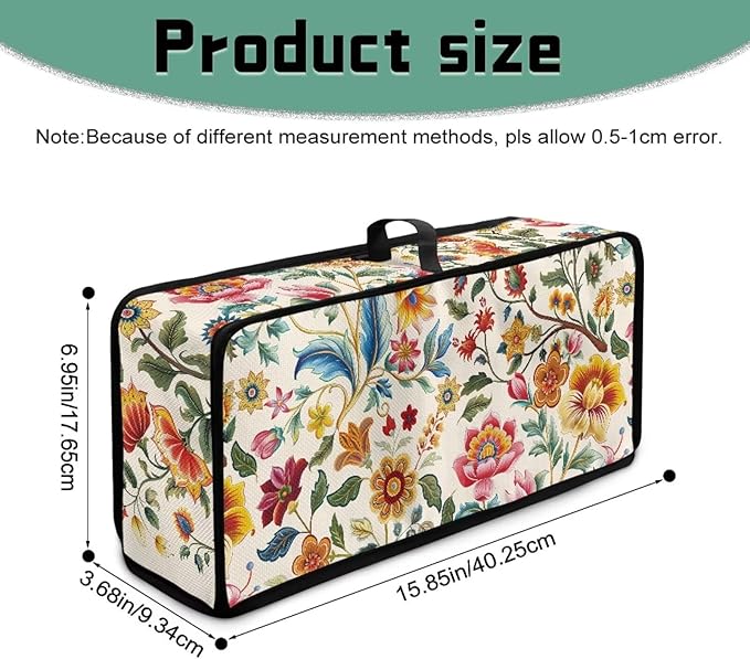 Toaster Cover 2 Slice Colorful Floral Slim 2 Slice Toaster Cover Easy to Fold and Carry, Heat-Resistant Dustproof Kitchen Appliance Protector, Machine Washable