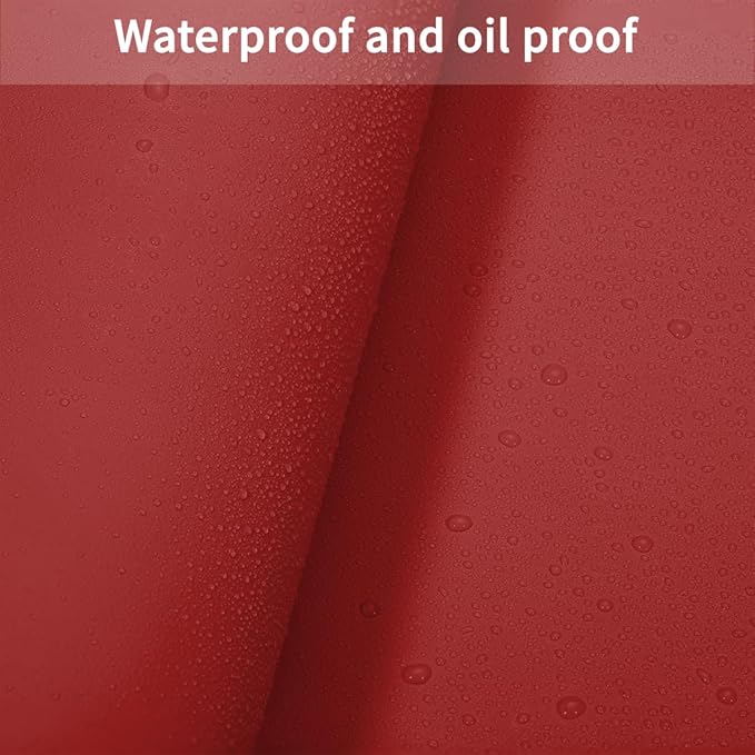 Leather Table Cover,1.8mm Thick,42x90 Inch Table Protector,Table Protector for Dining Room Table,Dining Table Cover,Table Sticker Cover.(Black+Wine Red,42x90)