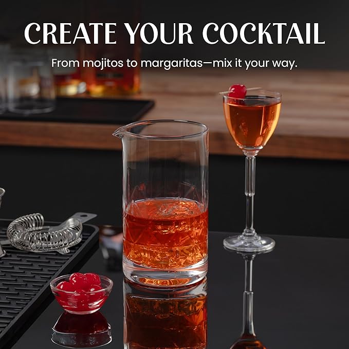 Mixology & Craft 24oz Crystal Cocktail Mixing Glass - Essential Bar Tool