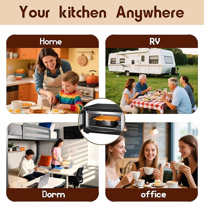 MKYSAIL Quick-Heat Microwave Egg Cooker and 33 OZ Microwave Grill Combo | 2-Piece Breakfast Maker Set for Grilling, Frying, Crisping Meat, Bacon, Pancakes & Veggies | Dishwasher Safe & Non-Stick for Kitchen RV, Dorm, Office(Orange)