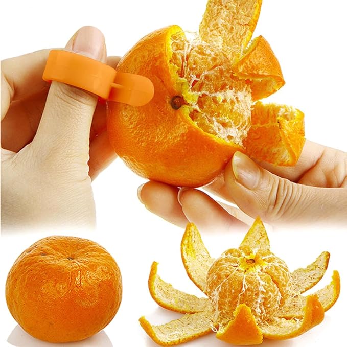 4 PCS Mandoline Vegetable Slicer, FineGood Food Chopper Corer Grater Vegetable Cutter for Restaurant with 5 Citrus Orange Peelers