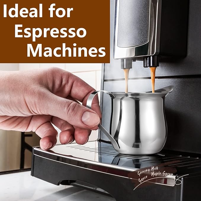 Bokon 36 Pcs Stainless Steel Bell Creamers 3 oz Creamer Pitcher for Serving Milk Coffee Cream Syrup Sugar Bell Shaped Container Espresso Shot Frothing Pitcher Cup for Restaurant Cafes Home