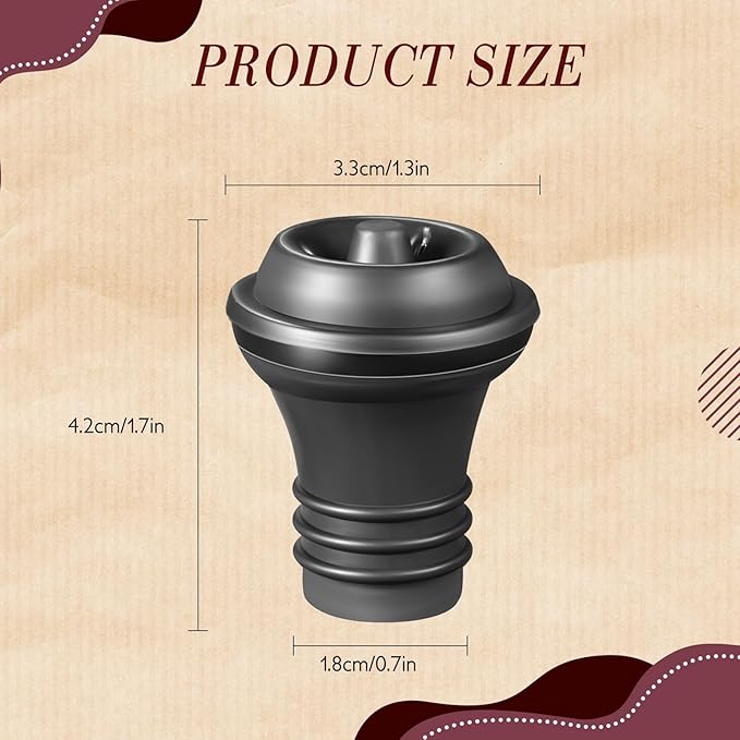 Honoson 72 Pieces Wine Stopper Silicone Resealable Pump Vacuum Saver Practical for Kitchen Supplies Bottle Tools (Black)