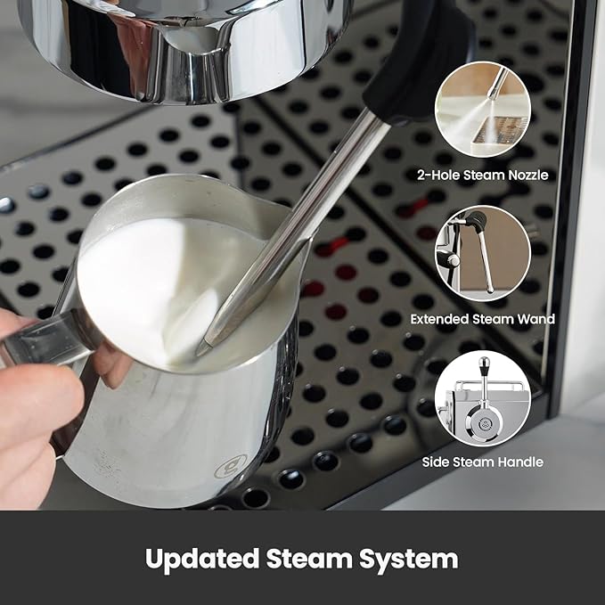 Gemilai G3006 Espresso Machine & Electric Coffee GrinderBundle for Cappuccino, Latte