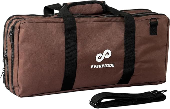 EVERPRIDE Chef Knife Bag Holds 20 Knives PLUS Large Zippered Compartment for Kitchen Tools – Durable, Large Knife Bag for Chefs – Knives Not Included