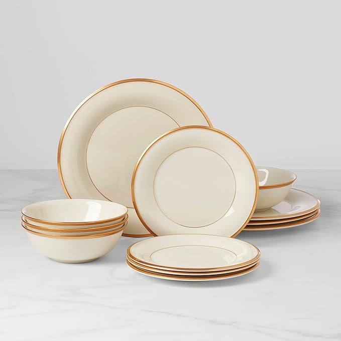 Lenox 896063 Eternal 12-Piece Dinnerware Set, Service for 4