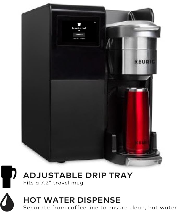 Keurig K-3550 Large Business Single Serve Coffee Maker, Plumbed, Silver/Black