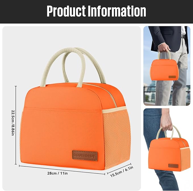 douyadady Lunch Bag Women/Men Lunch Box Women/Men (orange)