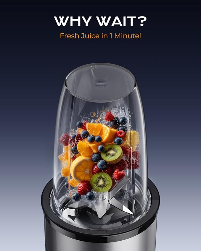 Sangcon 1000w Smoothie Blender for Kitchen, Blender for Smoothies, with 24oz/19oz/10oz Bpa-Free Cups – Upgraded Portable Personal Blenders for Shakes, Frozen fruit, Baby Food, Spice Grinding & More