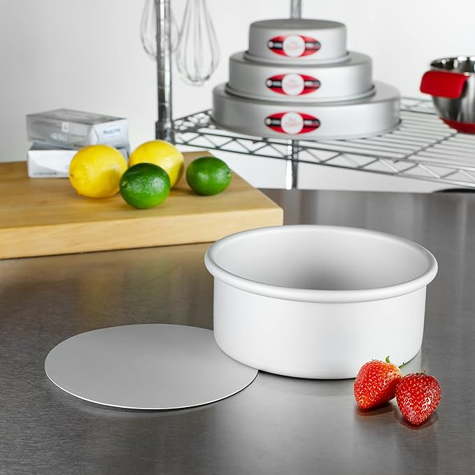 Fat Daddio's PCC-73SET Anodized Aluminum Round Cheesecake Pans, 2 Piece Set, 7 x 3 Inch